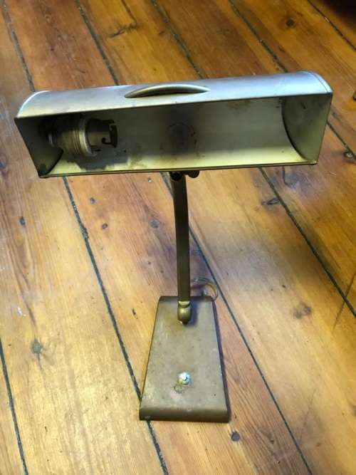 Original Brass Bankers Lamp ( 31 x 24 x 22 cm )