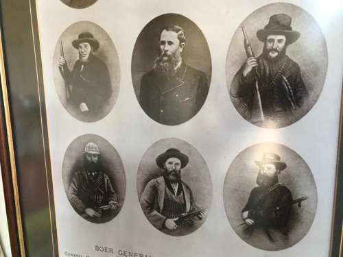 Boer War : Rare print of the Boer Generals during the first Boer War ( 78 x 58 cm )