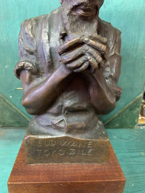 Rare Anton van Wouw Bronze : Sudwane Tokozile ( The Coffee Drinker ) 30 cm High