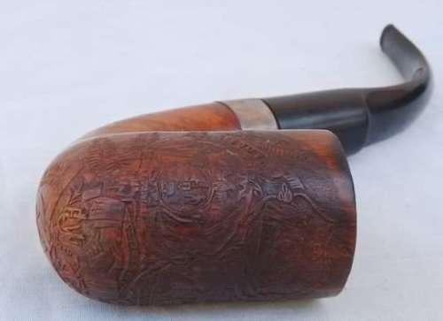 Rare Vriendschap Pipe: Petersen with Coat of arms of South Africa, Australia and UK