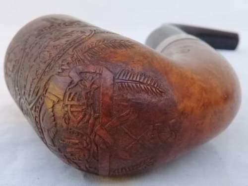 Rare Vriendschap Pipe: Petersen with Coat of arms of South Africa, Australia and UK