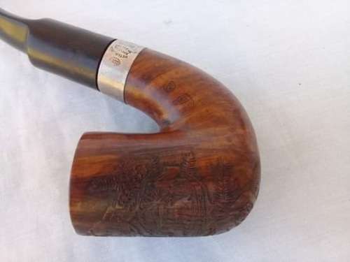 Rare Vriendschap Pipe: Petersen with Coat of arms of South Africa, Australia and UK