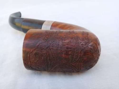 Rare Vriendschap Pipe: Petersen with Coat of arms of South Africa, Australia and UK