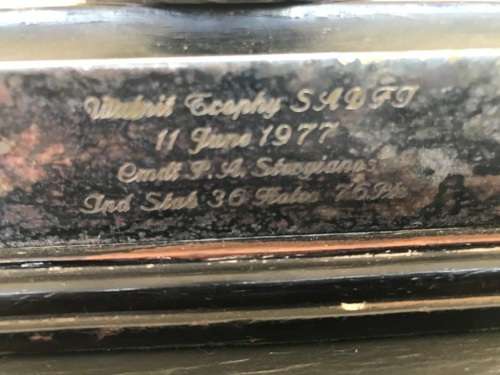 Bronze Golfing Trophy circa 1977 ( 23 cm high )