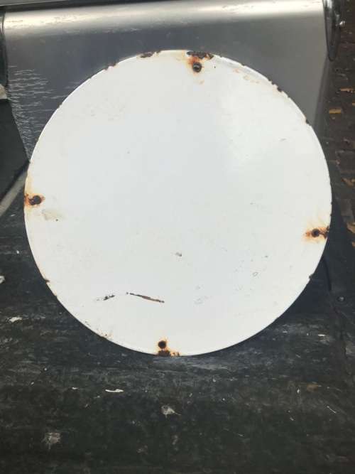 VINTAGE POWERLUBE MOTOROIL ENAMEL SIGN ( 30 cm )