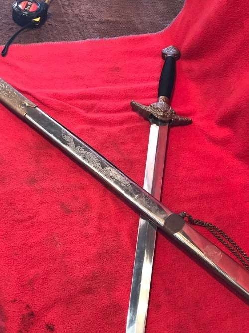 VINTAGE DISPLAY SWORD WITH SCABBARD ( 103 cm )