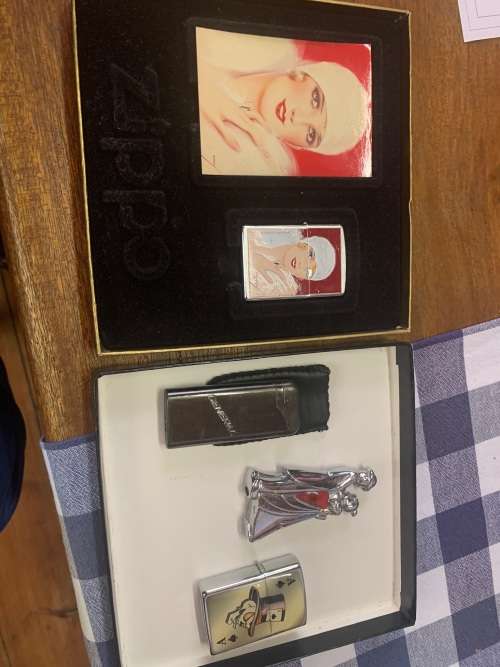Lighters: Marilyn Monroe in box plus 3 other
