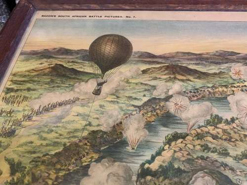 Boer War : Rare print of The Battle of Paardeberg ( 80 x 62 cm )