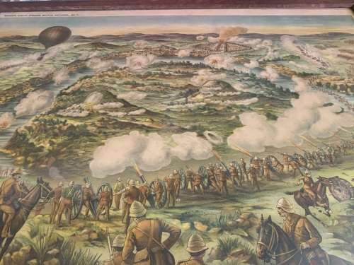 Boer War : Rare print of The Battle of Paardeberg ( 80 x 62 cm )