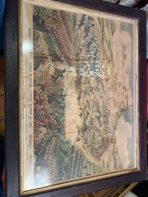 Boer War : Rare Print of the Battle of Dundee /Glencoe ( 85 x 65 cm )