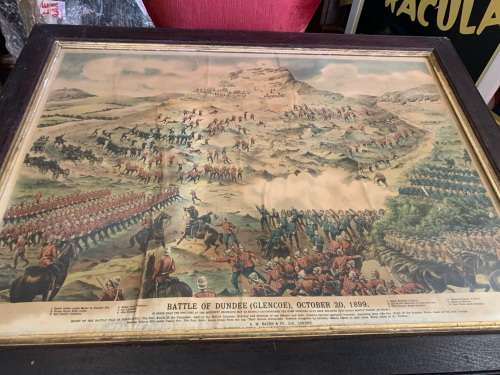 Boer War : Rare Print of the Battle of Dundee /Glencoe ( 85 x 65 cm )
