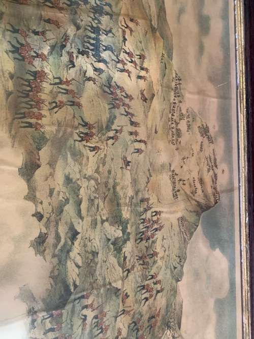 Boer War : Rare Print of the Battle of Dundee /Glencoe ( 85 x 65 cm )