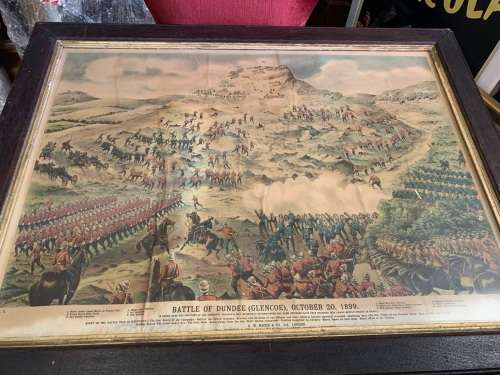 Boer War : Rare Print of the Battle of Dundee /Glencoe ( 85 x 65 cm )