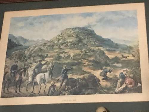 Boer War: Print of Battle of Majuba ( 70 x 55 cm )