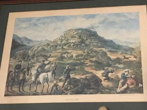Boer War: Print of Battle of Majuba ( 70 x 55 cm )