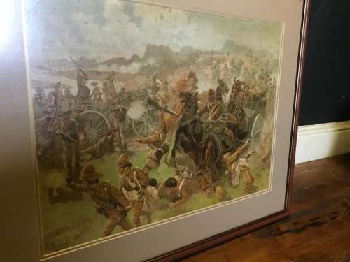 Boer War Rare Print Die Slag van Colenso ( 70 x 55 cm )