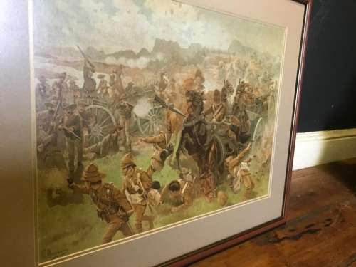 Boer War Rare Print Die Slag van Colenso ( 70 x 55 cm )