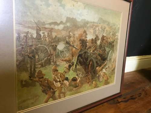 Boer War Rare Print Die Slag van Colenso ( 70 x 55 cm )