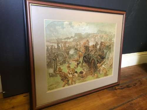 Boer War Rare Print Die Slag van Colenso ( 70 x 55 cm )