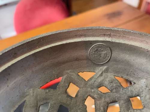 Original Art Deco Spelter Lamp on marble base ( 42 cm )