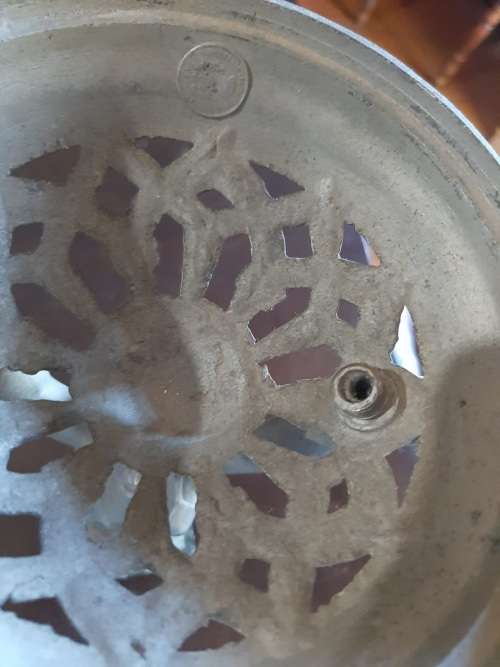 Original Art Deco Spelter Lamp on marble base ( 42 cm )