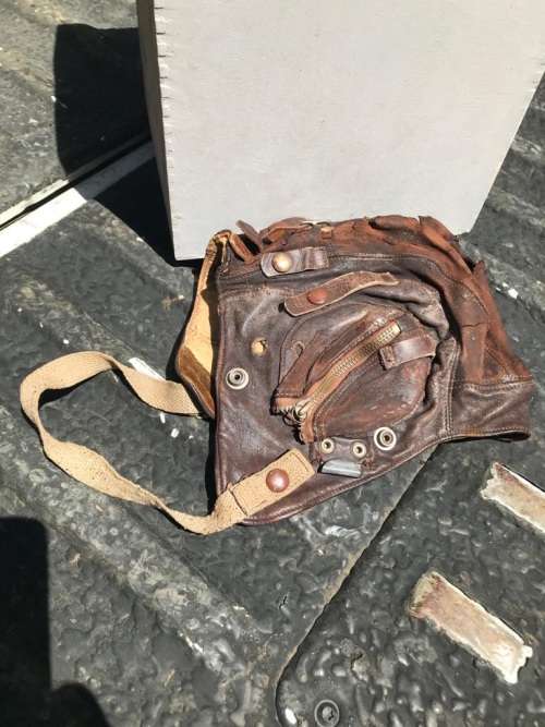 RAF Leather Pilots Helmet