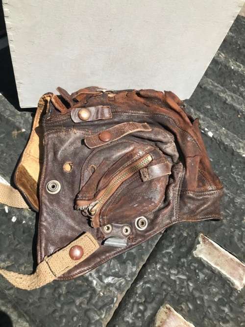 RAF Leather Pilots Helmet