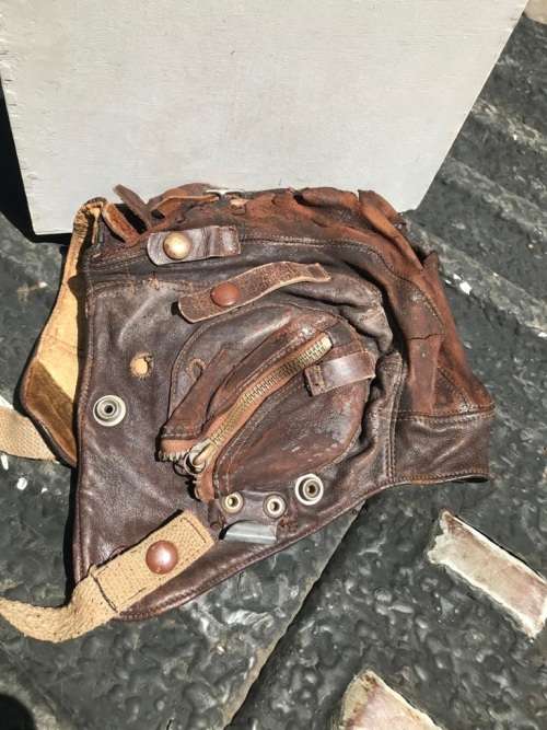 RAF Leather Pilots Helmet