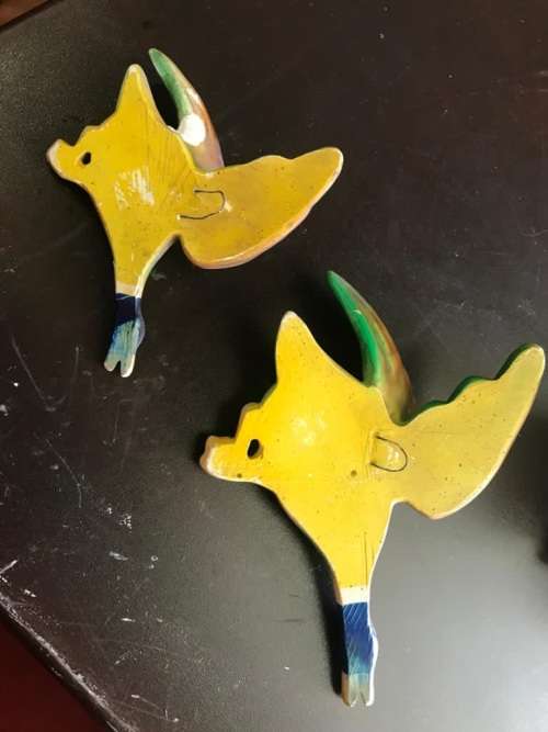 Pair of Flying Ducks ( 23 x 18, 16 x 13 cm )