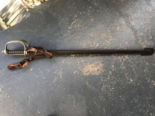 Vintage SAP Sword with Leather Scabbard in good condition
