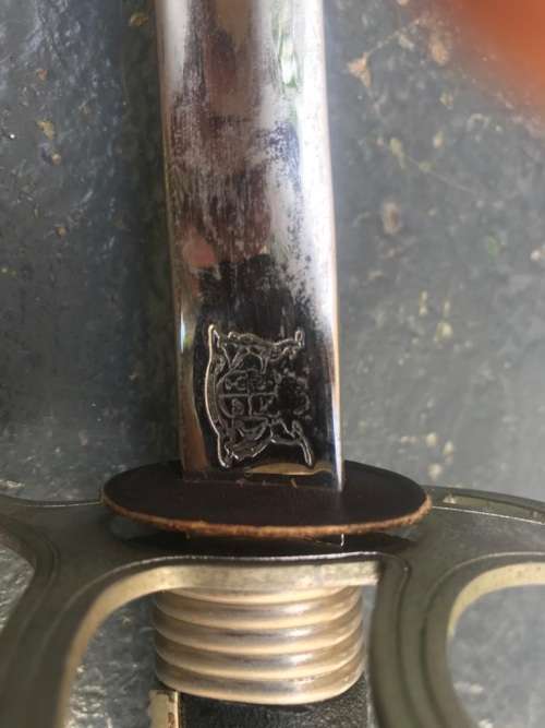 Vintage SAP Sword with Leather Scabbard in good condition