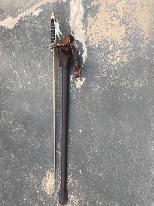 Vintage SAP Sword with Leather Scabbard in good condition