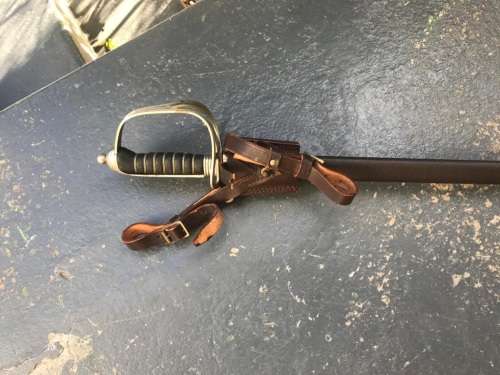 Vintage SAP Sword with Leather Scabbard in good condition