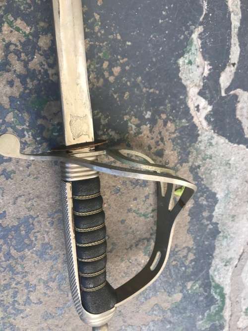 Vintage SAP Sword with Leather Scabbard in good condition