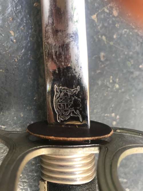 Vintage SAP Sword with Leather Scabbard in good condition