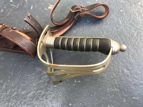 Vintage SAP Sword with Leather Scabbard in good condition