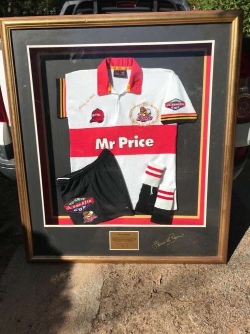 Rare Rugby Lions Match Jersey: Hennie le Roux 150 games