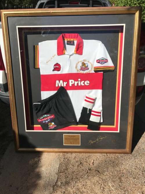 Rare Rugby Lions Match Jersey: Hennie le Roux 150 games