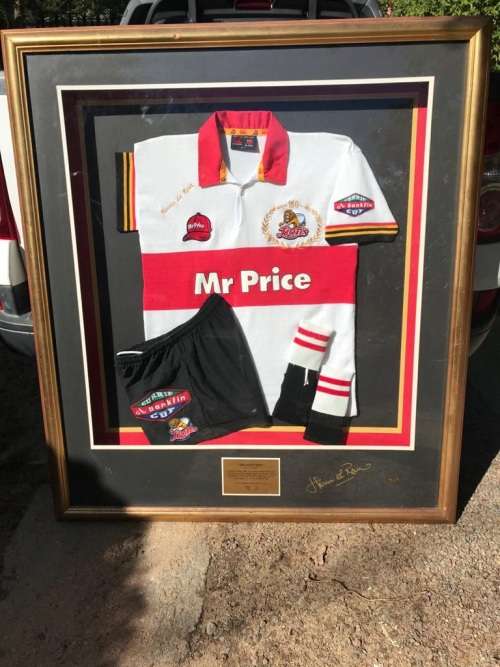 Rare Rugby Lions Match Jersey: Hennie le Roux 150 games