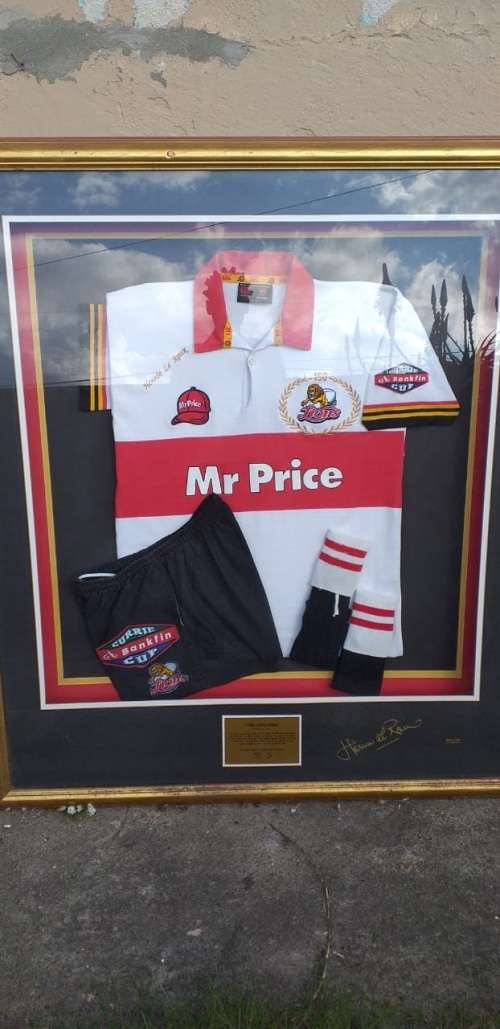 Rare Rugby Lions Match Jersey: Hennie le Roux 150 games