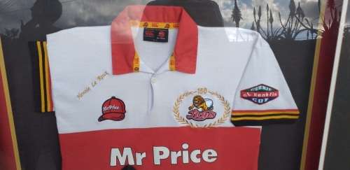 Rare Rugby Lions Match Jersey: Hennie le Roux 150 games