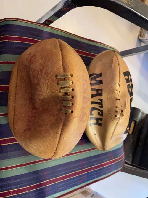 Rugby Balls: 2 Leather Rugby Balls