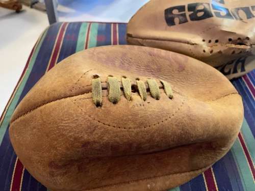 Rugby Balls: 2 Leather Rugby Balls