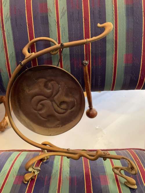 Beautiful Brass Art Nouveau Dinner Gong