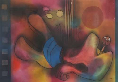 Winston Sauli : Mixed Medium on Paper ( 50.5 x 70.5 )