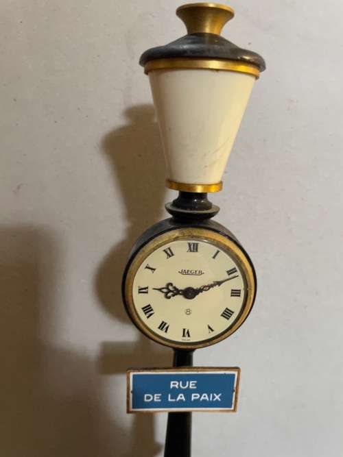 Beautiful Jaeger Streetlamp Deskclock ( 30 cm )circa 1960`s