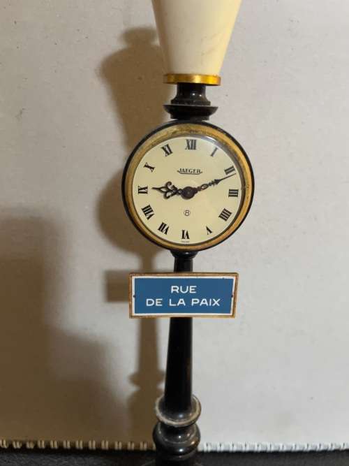 Beautiful Jaeger Streetlamp Deskclock ( 30 cm )circa 1960`s