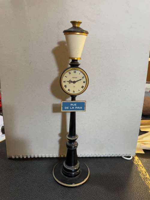 Beautiful Jaeger Streetlamp Deskclock ( 30 cm )circa 1960`s