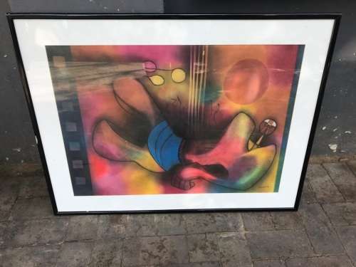 Winston Sauli : Mixed Medium on Paper ( 50.5 x 70.5 )