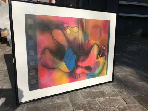 Winston Sauli : Mixed Medium on Paper ( 50.5 x 70.5 )